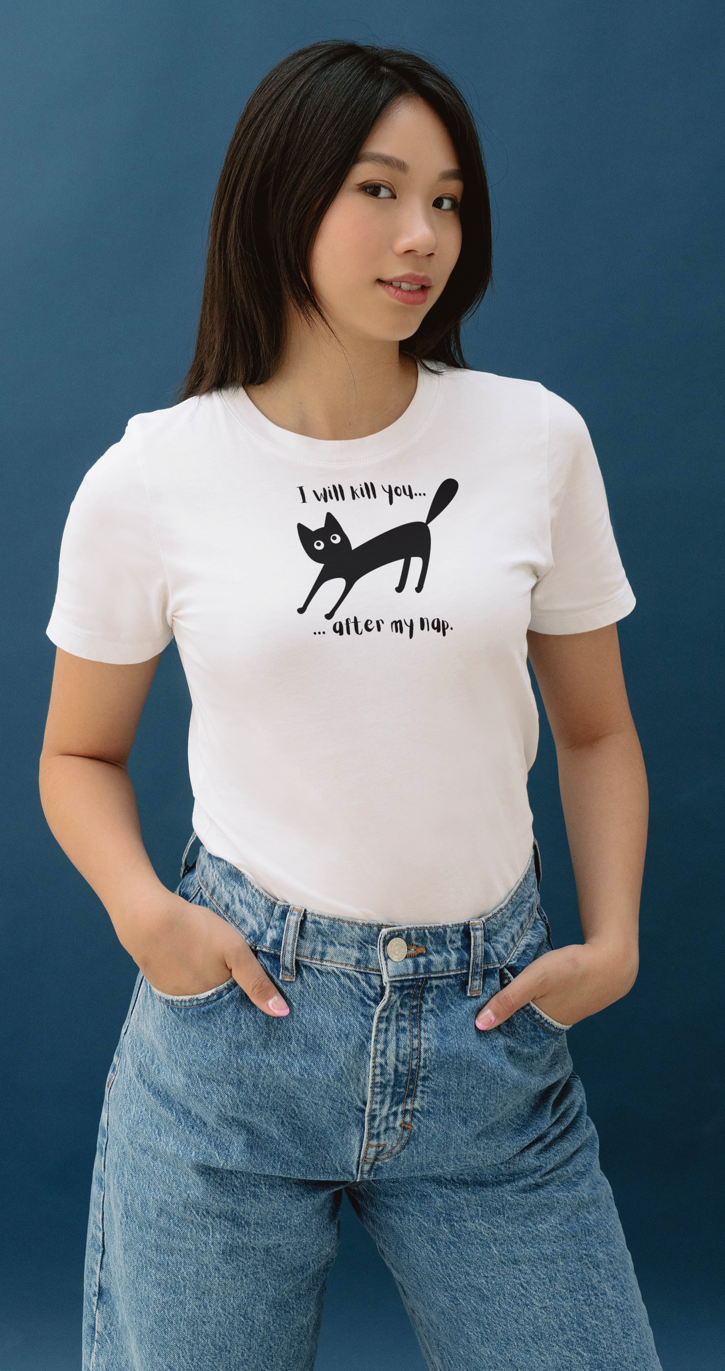 I will kill you... after my nap. Cute vicious cat