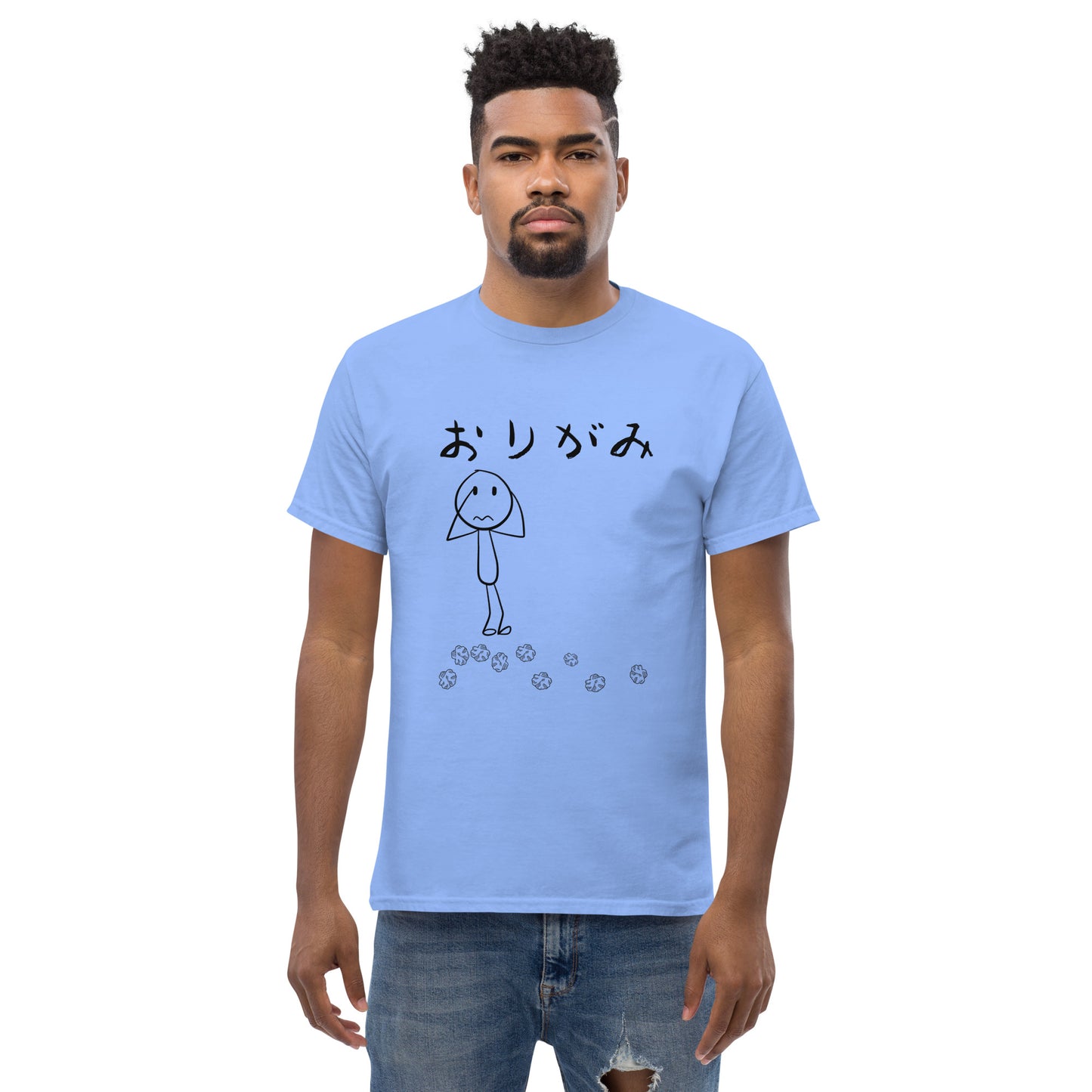 Origami Tee-Black Print