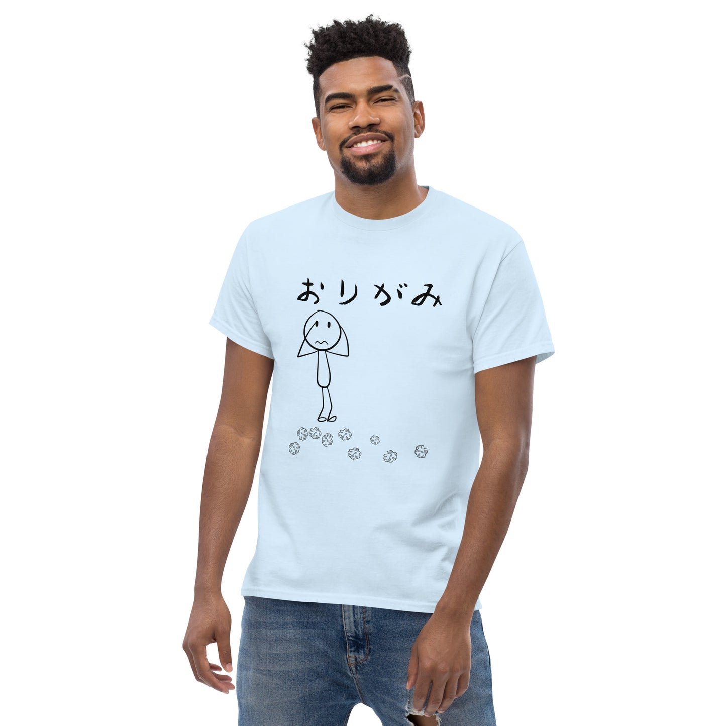 Origami Tee-Black Print