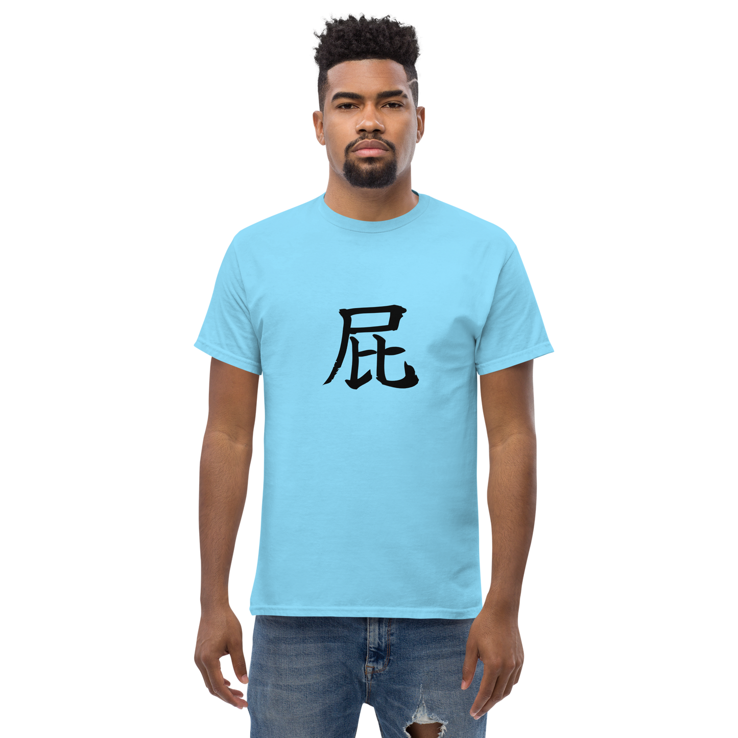 The classic FART t-shirt, 屁, pronounced "hay" said short and quick.